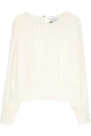 Edward Achour Paris Pintuck-detail long-sleeve blouse