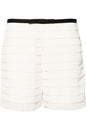 Edward Achour Paris Bow-detail pleated shorts