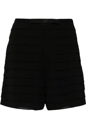 Edward Achour Paris Bow-detail pleated shorts