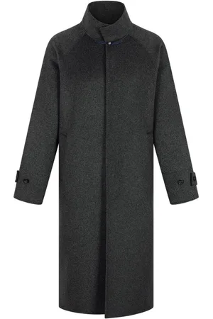 SHANGHAI TANG Mandarin-collar cashmere coat