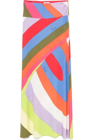 Puccini Iride-print maxi skirt