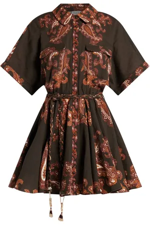 HEMANT AND NANDITA Paisley-print mini dress