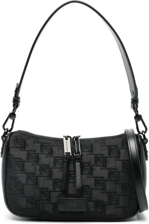 Elisabetta Franchi Embroidered satin shoulder bag
