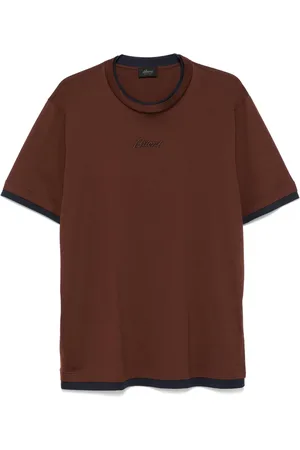 BRIONI Logo-embroidered T-shirt
