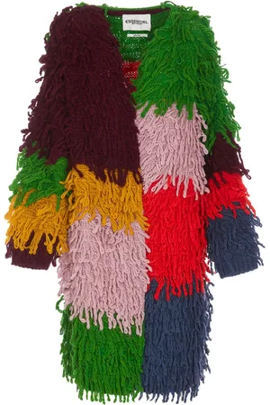 Essentiel Antwerp Frayed knitted coat