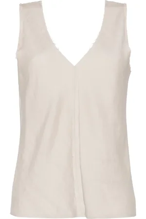 Voz V-neck seam-detailing top