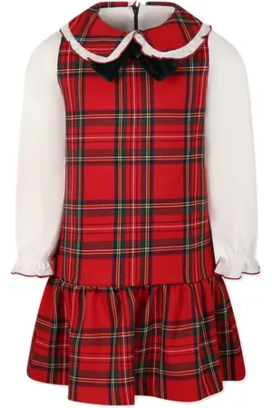 LA STUPENDERIA Tartan check-pattern dress