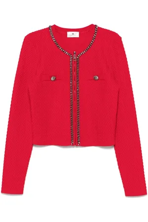 Elisabetta Franchi Herringbone-stitch cardigan