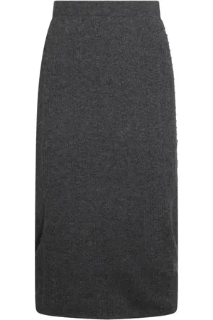 Fabiana Filippi Platinum bubble-stitch midi skirt