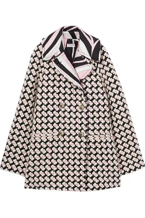 Puccini Iride-print tweed coat