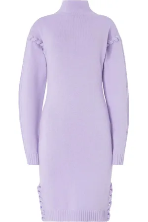 GENNY Tubular-stitching wool dress