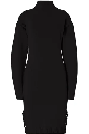 GENNY Tubular-stitching wool dress