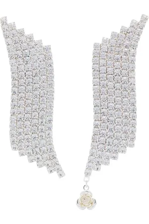 MAGDA BUTRYM Rose-charm crystal earrings