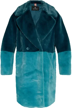 Paul Smith Faux-fur double-breasted coat