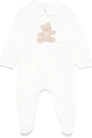 Il gufo Appliqué-detail cotton pajamas