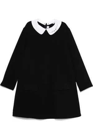 Il gufo Contrasting-collar dress