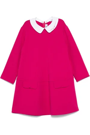 Il gufo Contrasting-collar dress