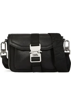 Karl Lagerfeld Pebbled leather messenger bag