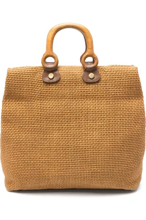 Salvatore Ferragamo 1970s raffia tote bag