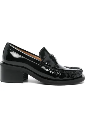 Ganni 55mm patent-finish loafers
