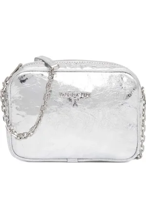 Patrizia Pepe Metallic leather crossbody bag