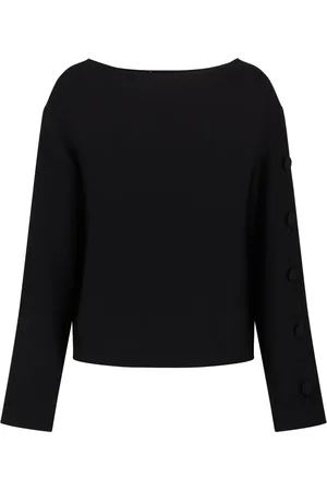 Emporio Armani Button-embellished long-sleeve blouse