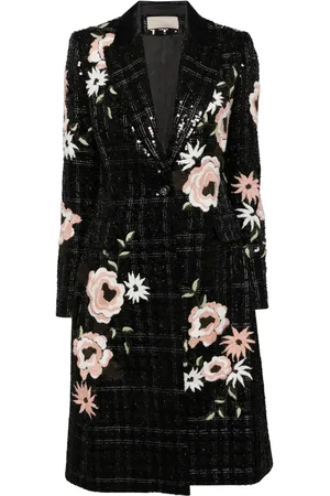 Elie saab Embroidered tweed coat