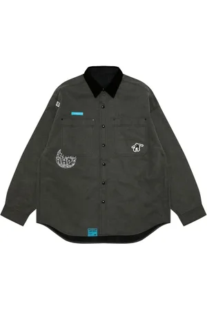 A Bathing Ape Logo-embroidered shirt