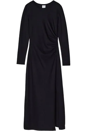 Closed Round-neck draped maxi dress