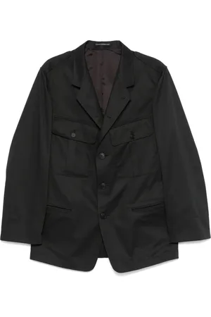 YOHJI YAMAMOTO Pleat-detail twill blazer