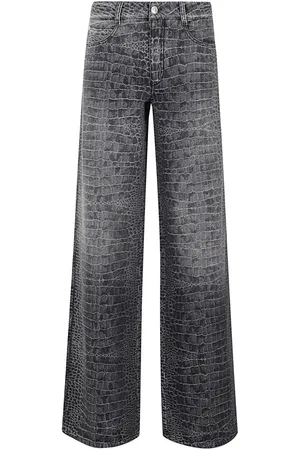ERMANNO SCERVINO Crocodile-print jeans