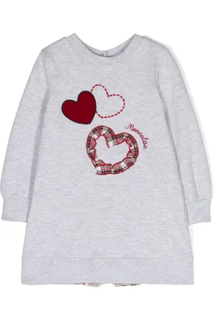 MONNALISA Logo-embroidered cotton jersey dress