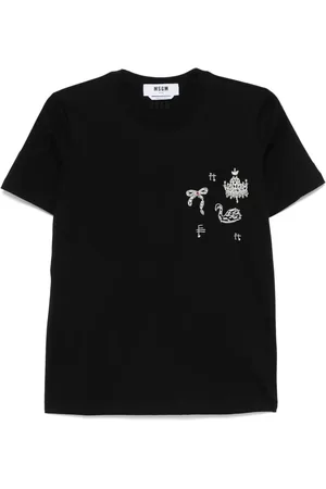 Msgm Embroidered T-shirt