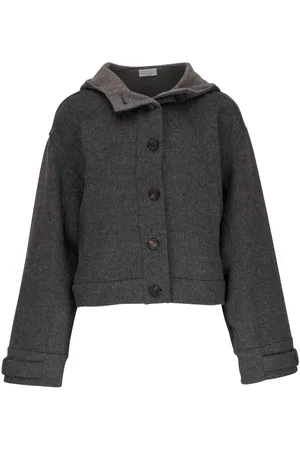 Brunello Cucinelli Hooded wool jacket