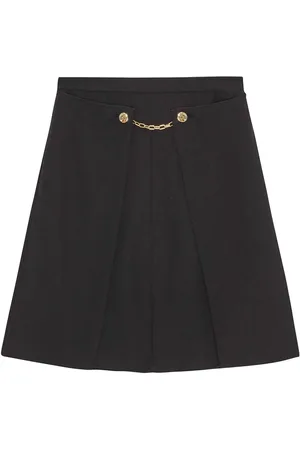 Ganni Tailored twill midi skirt