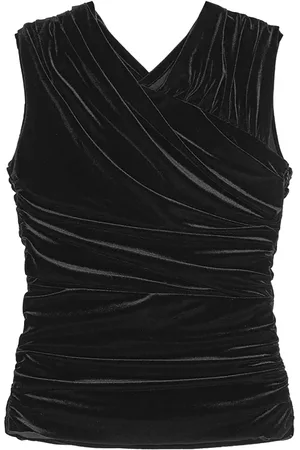 Ganni Ruched-detailing top