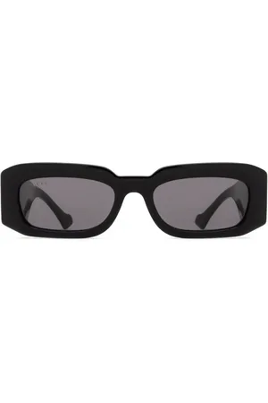 Gucci Logo-engraved rectangle-frame sunglasses