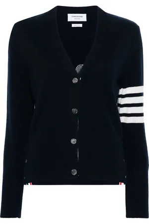Thom Browne Gingerbread cookie-intarsia knit cardigan