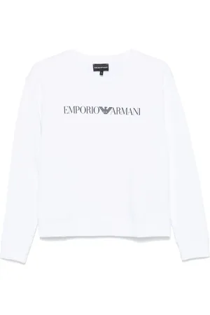 Emporio Armani Logo-print organic-cotton sweatshirt