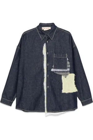 Marni Knitted-patchwork shirt