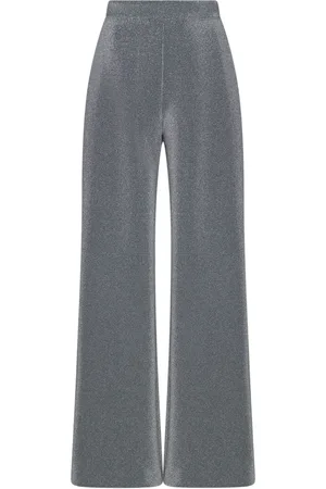 ROSETTA GETTY Metallic straight-leg trousers
