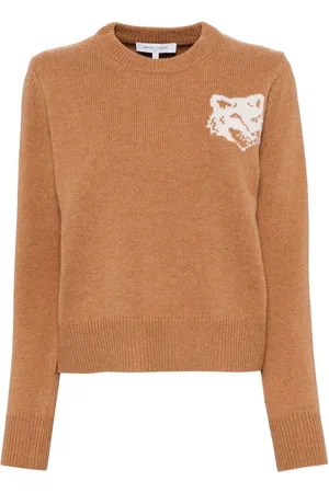 Maison Kitsuné Fox-head intarsia jumper