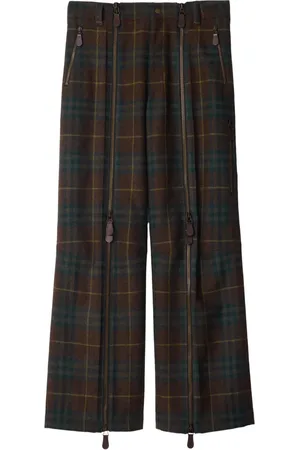 Burberry Checked wool trousers
