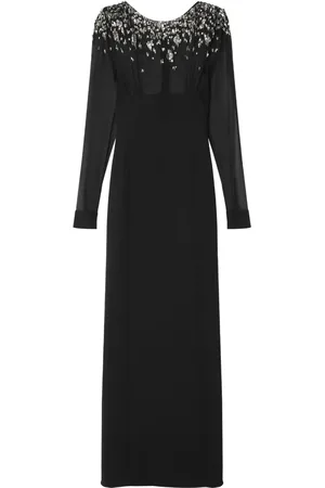 VERSACE Crystal-embellished maxi dress
