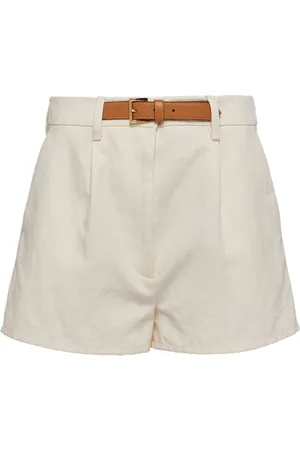 Prada Belted cotton-blend shorts