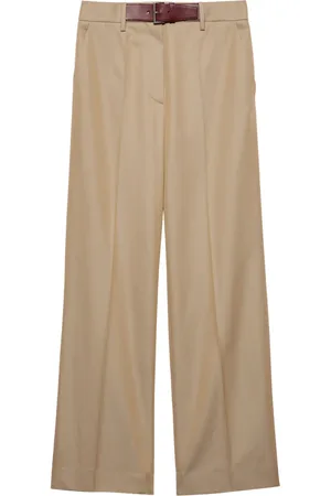 Prada Twill belted trousers