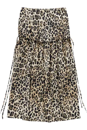 Bimba y Lola A-line leopard-print skirt