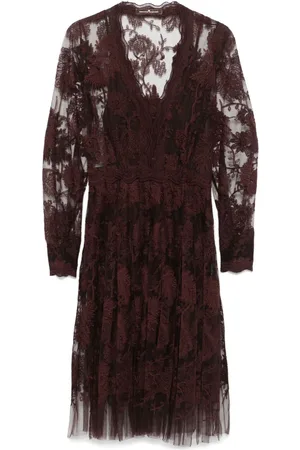 ERMANNO SCERVINO Floral-lace midi dress