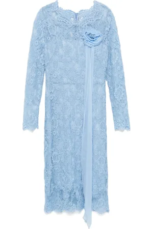 ERMANNO SCERVINO Floral-lace midi dress