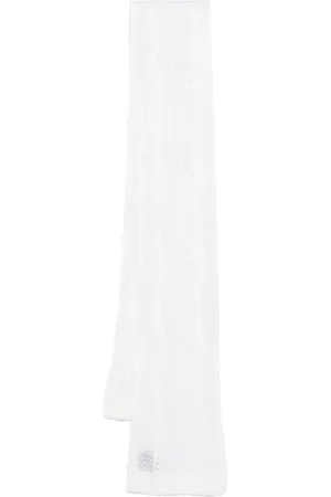 FORTE FORTE Cable knit-trim scarf